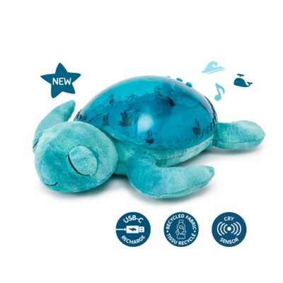 Cloud B Tranquil Turtle Aqua USB-C aufladbar Nachtlicht Projektor Sound TOP