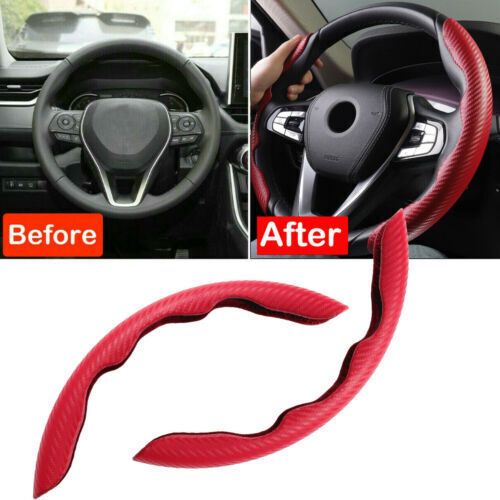Carbon Fiber Look Universal Car Steering Wheel Booster Cover NonSlip