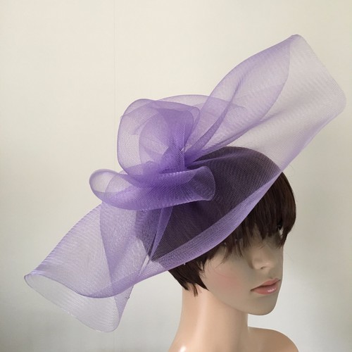 light purple lilac crin fascinator 
