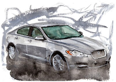 Gemälde eines Jaguar XF Druck Jaguar XF Geschenk