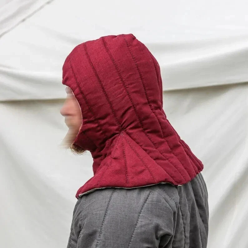 Gorra Armada Capucha Algodón Acolchada Medieval para Larp y Casco Medieval Acolchado Regalo Foto 3 de 4