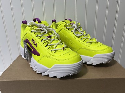 Fila Disruptor II Premium 5XM01763-726 Womens Yellow Lifestyle