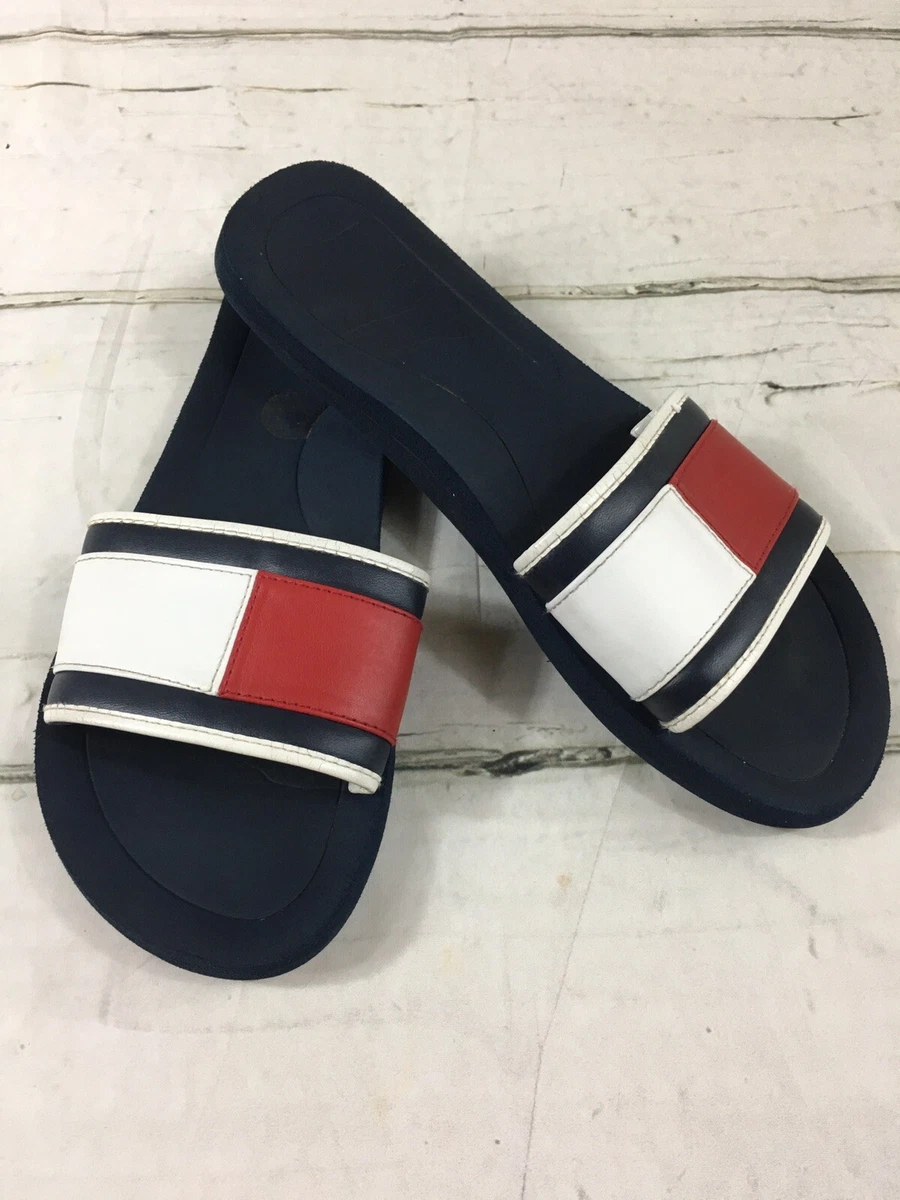 Tommy hilfiger slides red cheap