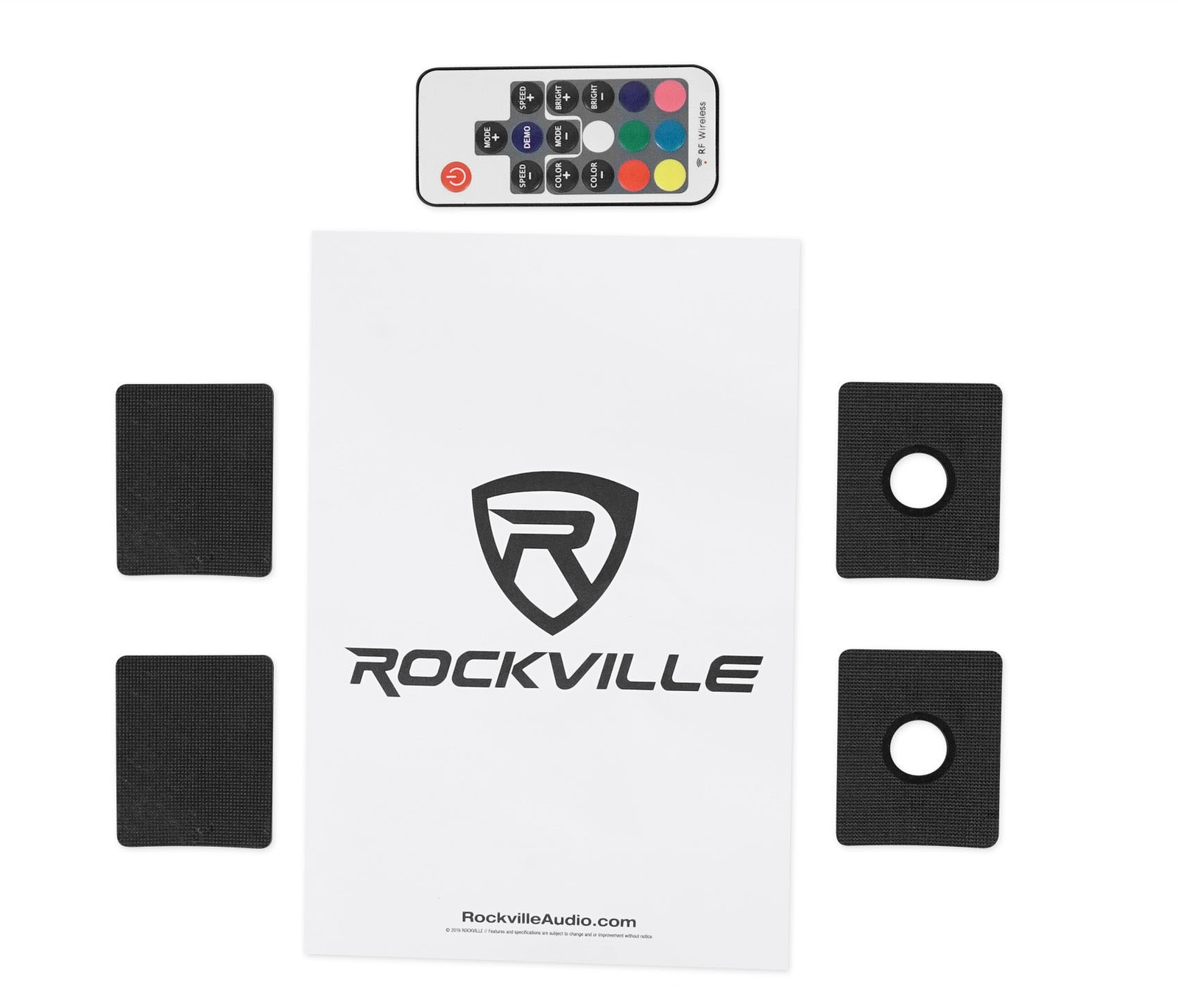 4 Поворотные металлические динамики для морского вейкборда Rockville 65 LED Усилитель Комплект усилителей