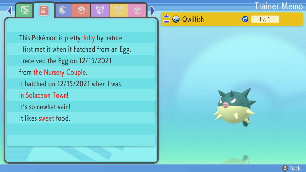 💎Shiny/Nonshiny Qwilfish 6IV💎Brilliant Diamond/Shining Pearl (💯Legal