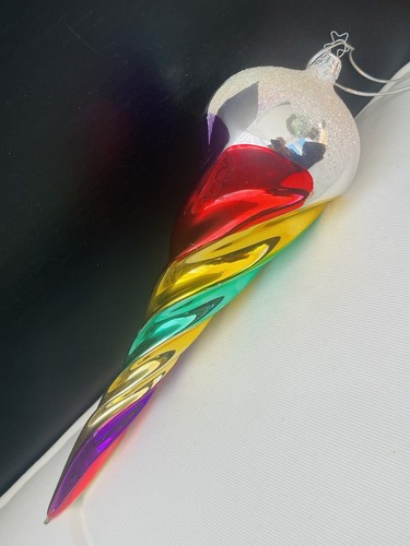 Inge’s Green Red Silver Scepter Drop Christmas Ornament - Large 12” | eBay