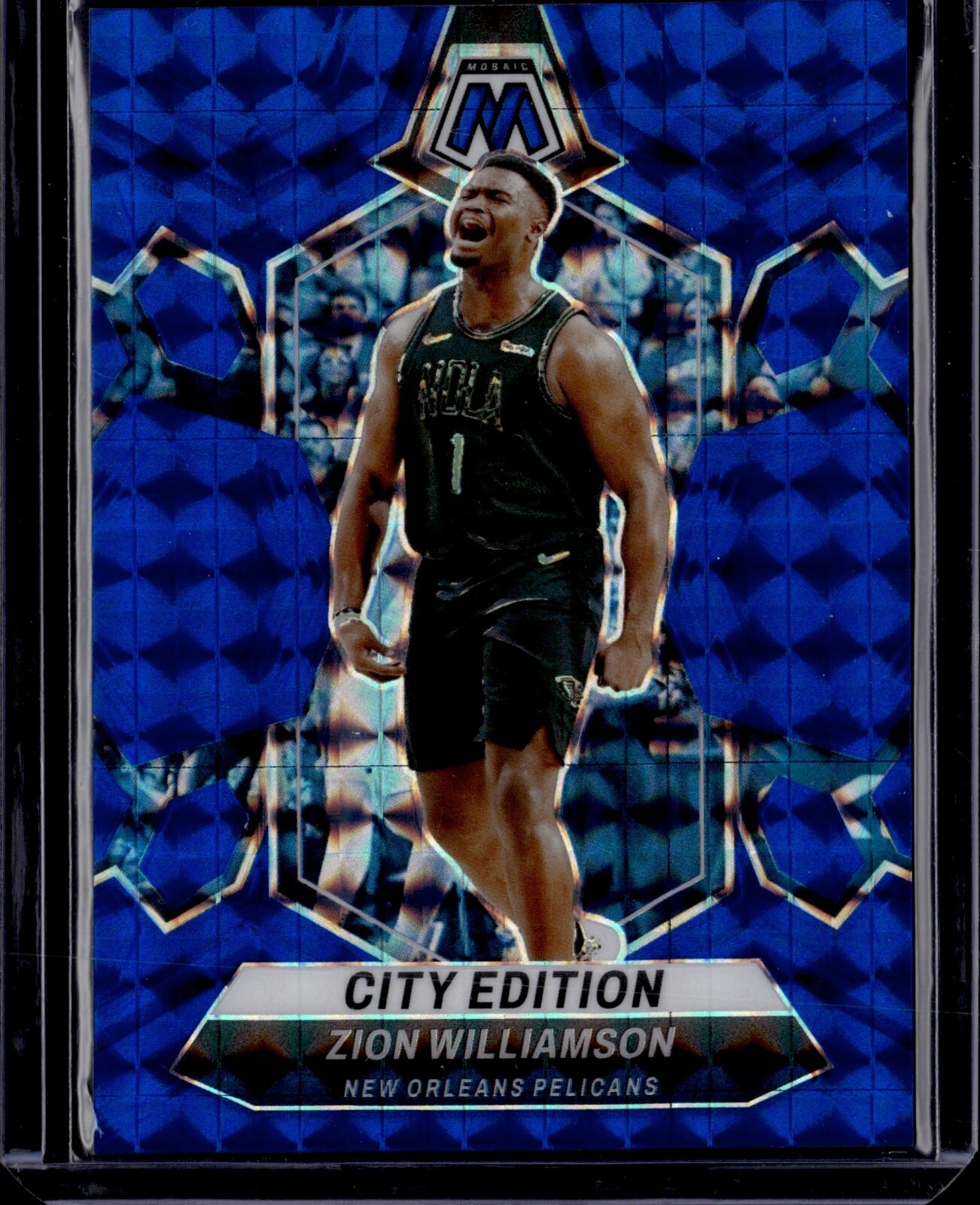 2023-24 Panini Mosaic ZION WILLIAMSON City Edition Blue /199 #271 Pelicans