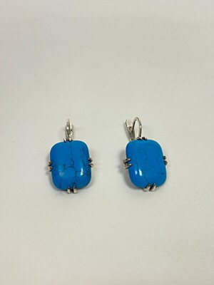 Jenavi Ohrringe Türkis und Sterling Silber Vintage
