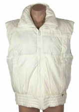 Vintage retro Obermeyer down vest Ivory Puffer Puffy Size 10 CUTE QUILTED
