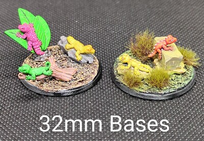 5x Tabletop Echsen lizards Geckos 28/32mm warhammer / basing / modellbau