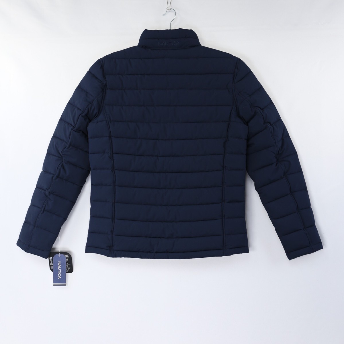 Nautica Mens Puffer Jacket Quilted Stretch Water Wind Resistant