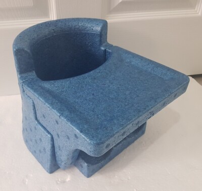 STYROPOR PUPPENSITZ - ESSZIMMERSTUHL BLAU - KINDER PUPPENSPIEL HOCHSTUHL 