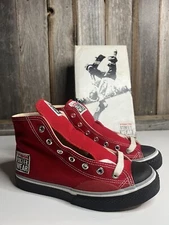 Vintage RARE Red Vision Street Wear Skate HiTop Shoes Size 4 1/2 NOS NIB NEW 87