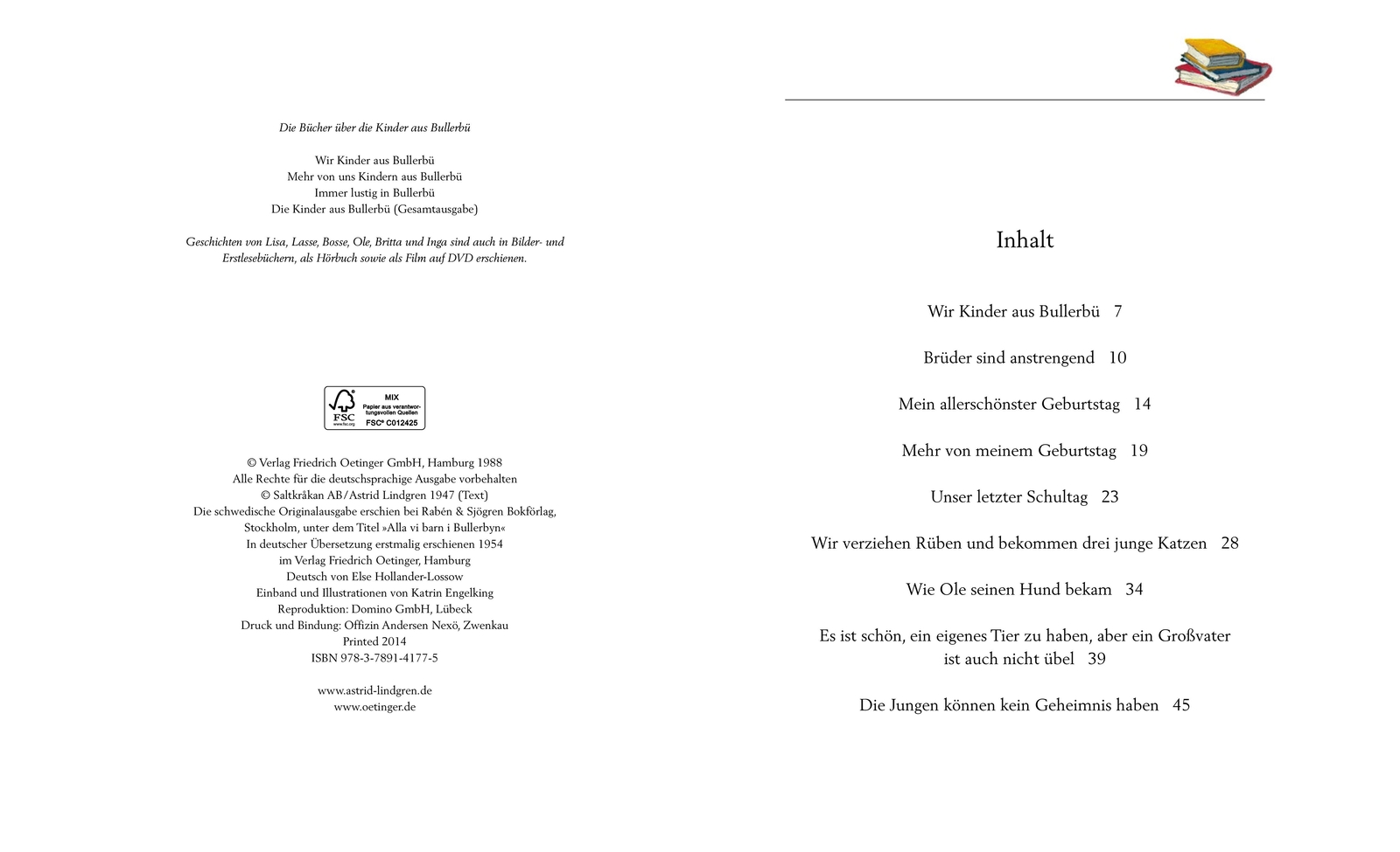 Thumbnail - Astrid Lindgren Wir Kinder Aus Bullerbü (farbig) 9783789141775