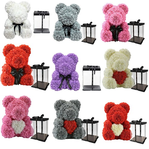 rose foam teddy bear