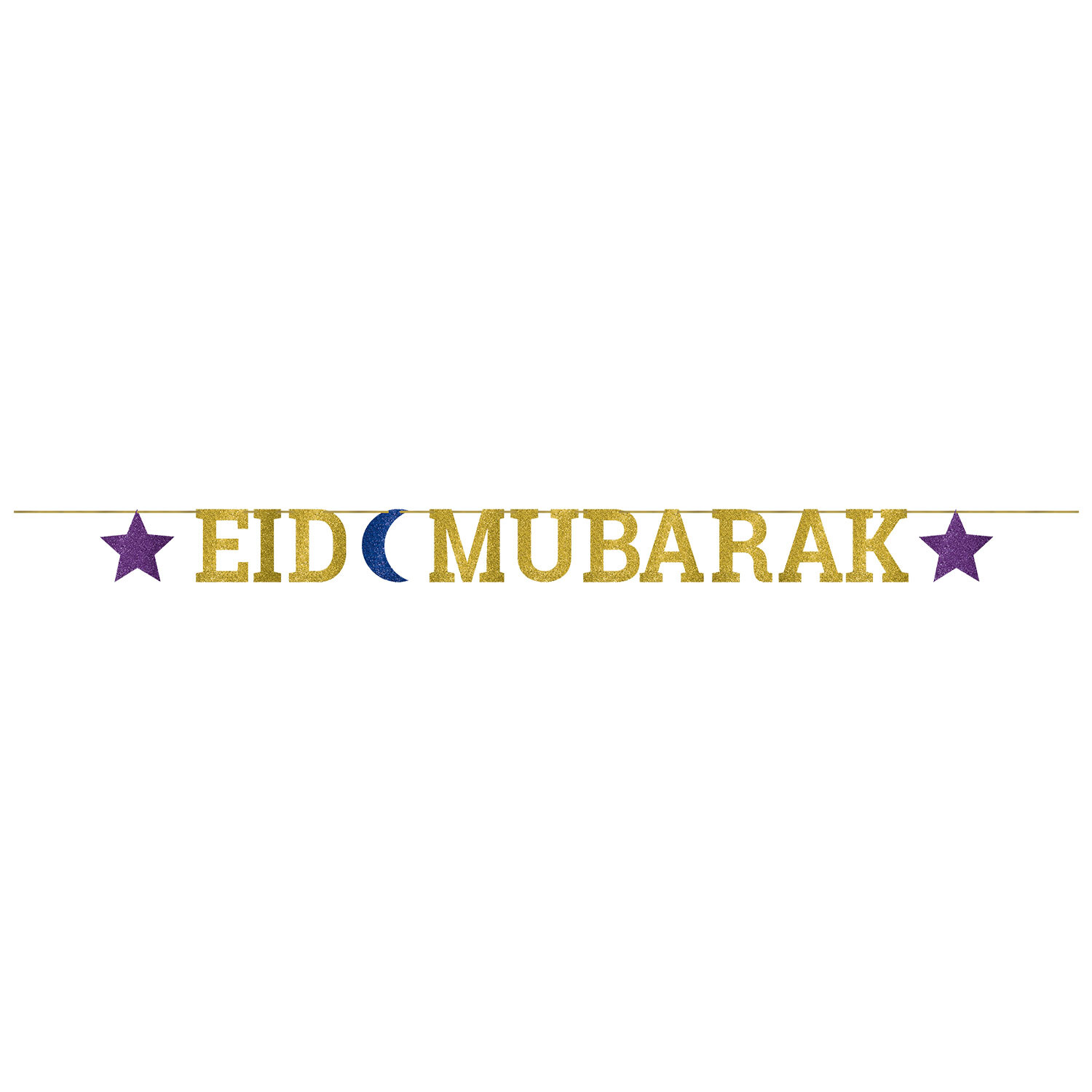 Eid Mubarak Banner Party Bunting Decoration Muslim Islamic Ramadan Garland Decor