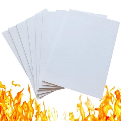 8 Pcs High Temperature Gasket PaperWhite Ceramic Fiber Gasket Material Firepr...