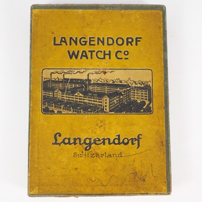 LANGENDORF Aufbewahrungs Box - für Taschenuhren Ersatzteile - Anfang 20. JHD