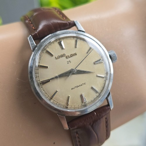 Vintage LORD ELGIN men's automatic watch 884/AS 1673 25Jewels swiss 1950s - Picture 14 of 22