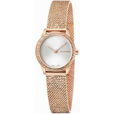 Damenuhr CK CALVIN KLEIN MINIMAL K3M23U26 Edelstahl Mesh Gold Rose