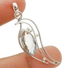 2CT Natural White Topaz 925 Solid Genuine Sterling Silver Pendant Jewelry @9-1 — photo 1