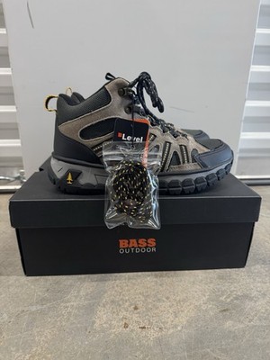 BASS OUTDOOR Men's Peak Hiker 2 Mid-Top Hiking Boot Gray US7