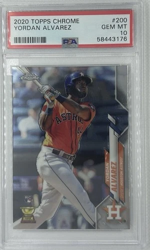 2020 Yordan Alvarez RC Topps Chrome RC Rookie Cup #200 PSA 10 GEM MINT Astros🔥
