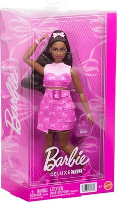 Barbie Deluxe Style Puppe #10 in rosa Denim Top & Rock Set & Hörgeräte JJN70