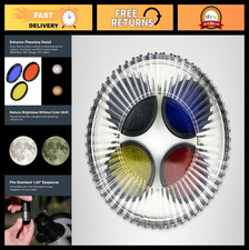 Lunar Planetary Eyepiece Filter Set - 4 Filters: Deep Yellow, Orange, Blue, ND