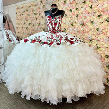 Vendanie Charming Tiered Ball Gowns Quinceanera Dresses Girls Lace up Appliques