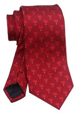 Men's Stripe Ties Classic Checkered Casual Formal One Size Red Sweet Heart