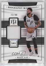 2021 Panini National Treasures Biography Materials 23/99 Rudy Gay #BGM-GAY s3g
