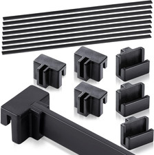 24 Pcs Hanging File Rail and Clip Set 16 Aluminum Hanging File Clips 8 PVC Cabin