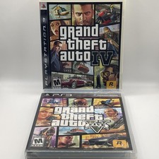 Grand Theft Auto IV GTA 4 y V GTA 5 PS3 CIB con manual y mapa GTA IV sin probar