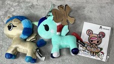 Tokidoki Unicorno Plush Lot Of Three plus Patch