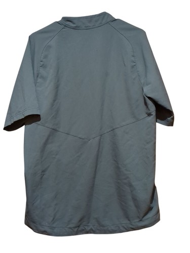 Nike Performance Gray Short Sleeve Baseball Pullover With Hand Pockets. Mens Med - Picture 2 of 8