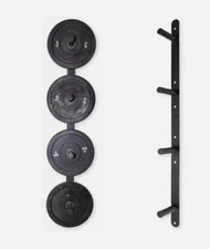 Signature Fitness Weight Plate Storage Rack, Weight Plate Holder Wall Mounted...