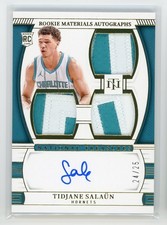 2024 National Treasures Tidjane Salaun Rookie Materials Auto RPA /25 Hornets