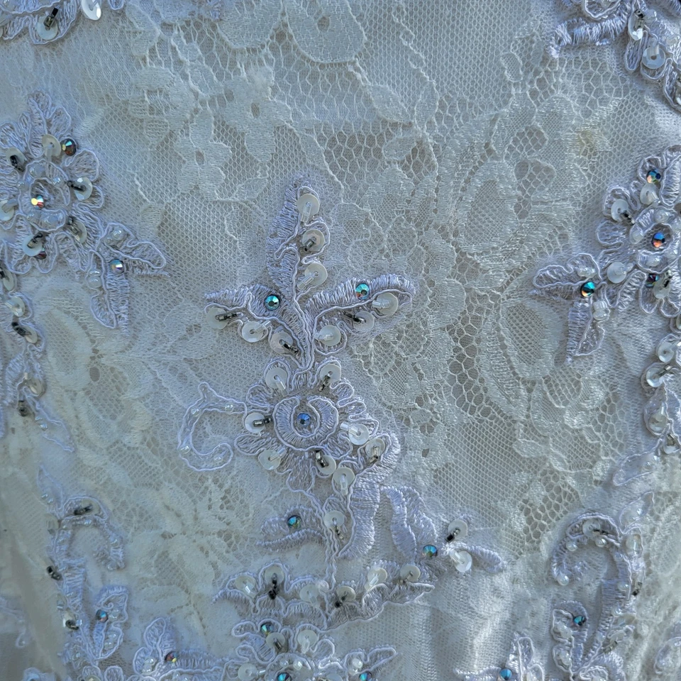 Mermaid Lace Wedding Dress Size 8 - Image 3 of 4