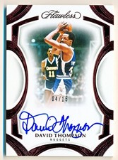 2024-25 Flawless David Thompson Frame Signatures Ruby Auto #FFR-DTN (04/15)