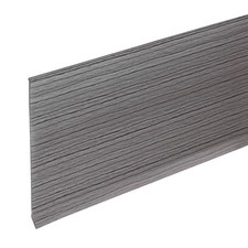 10ft x 6" Baseboard Trim Peel and Stick Flexible Molding Deep Gray Wood Grain