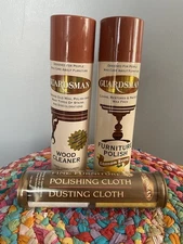 Rare Guardsman Vintage Furniture Wood Cleaner And Polish Set W/ Polishing Cloth