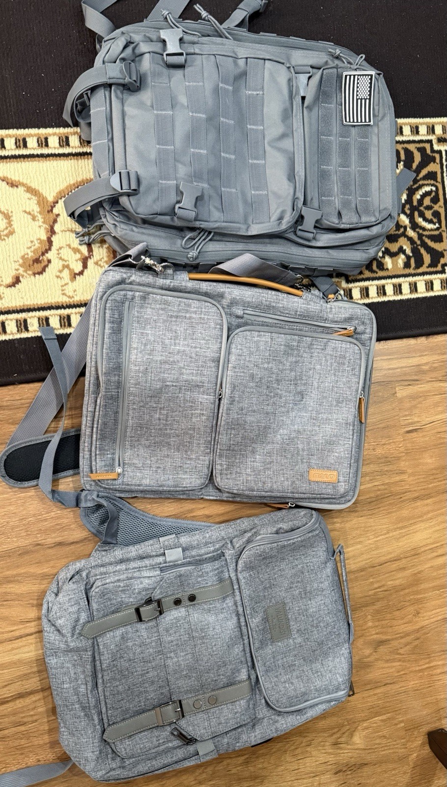 military bag, Laptop Bag, messenger bag, and Stand Bundle