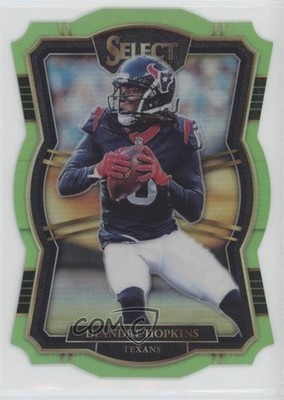 2017 Select Premier Level Die-Cut Neon Green Prizm 46/49 DeAndre Hopkins 7p8