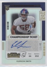 2021 Panini Contenders Rookie Championship Ticket 23/49 Elerson Smith Auto 9r9