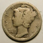 1926 P Mercury Dime  "Actual Coin Pictured Not Cleaned, Polished or Dipped"