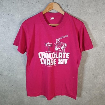 Vintage Screen Stars Hershey s 10k USA 90s Single Stitch T-Shirt Men Medium Pink