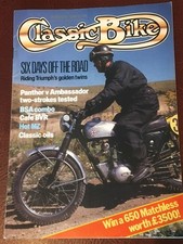 Classic Bike 106 Nov'88, Ambassador, Panther, Ariel VB, ISDT MZ, BSA A10 combo
