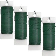 4 Pack 120 Yards 22 Gauge Floral Wire Flexible Paddle Wire Florist Green Wire fo