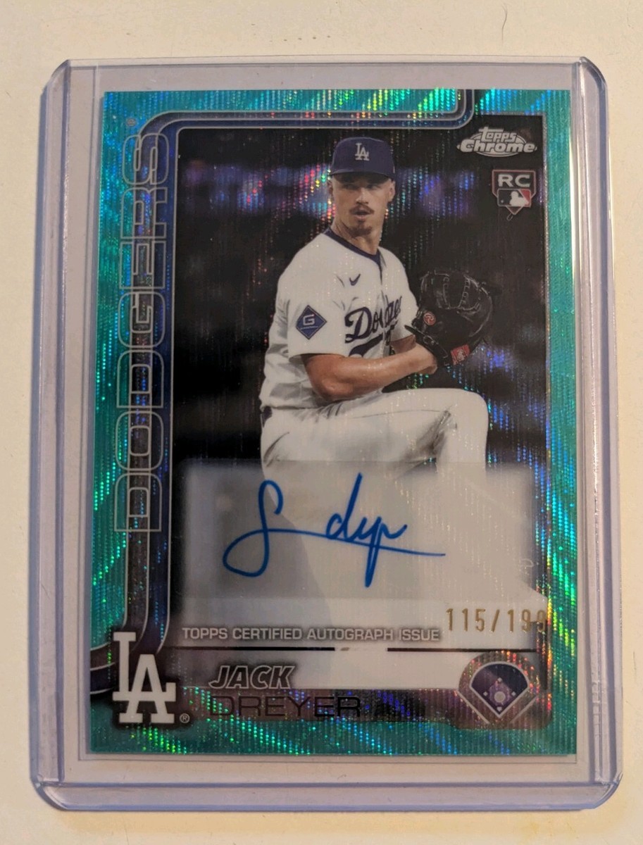 2025 Topps Chrome Update AC-JD Jack Dreyer Auto Aqua Wave